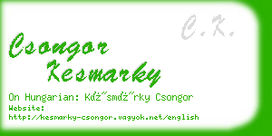 csongor kesmarky business card